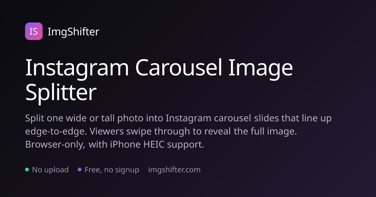 Instagram Carousel Image Splitter - Split Photos for Carousel Posts ...